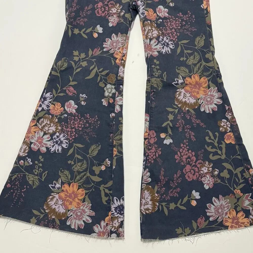 Free People Floral Flare Jeans - Multicolor - Picture 4 of 13